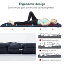 Camping Inflatable Air Mattress with Built-In Pump Blue