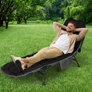 Levede Folding Camping Bed Adjustable Camping Cots Home Office Outdoor Black