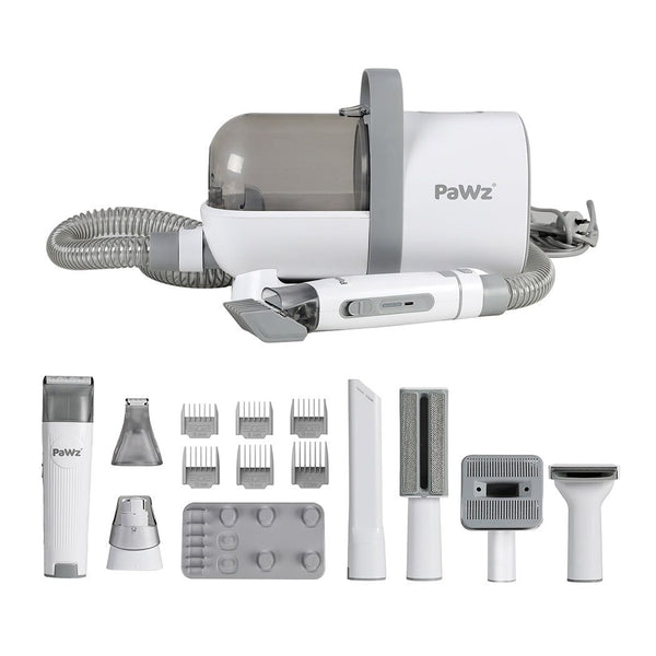 Pawz 7 In 1 Pet Grooming Kit Vacuum Dog Cat Hair Dryer Remover Clipper Brushes