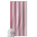 Mirage Synthetic Beach Sand Towel With Cotton Bag - 160x80cm (Coral)