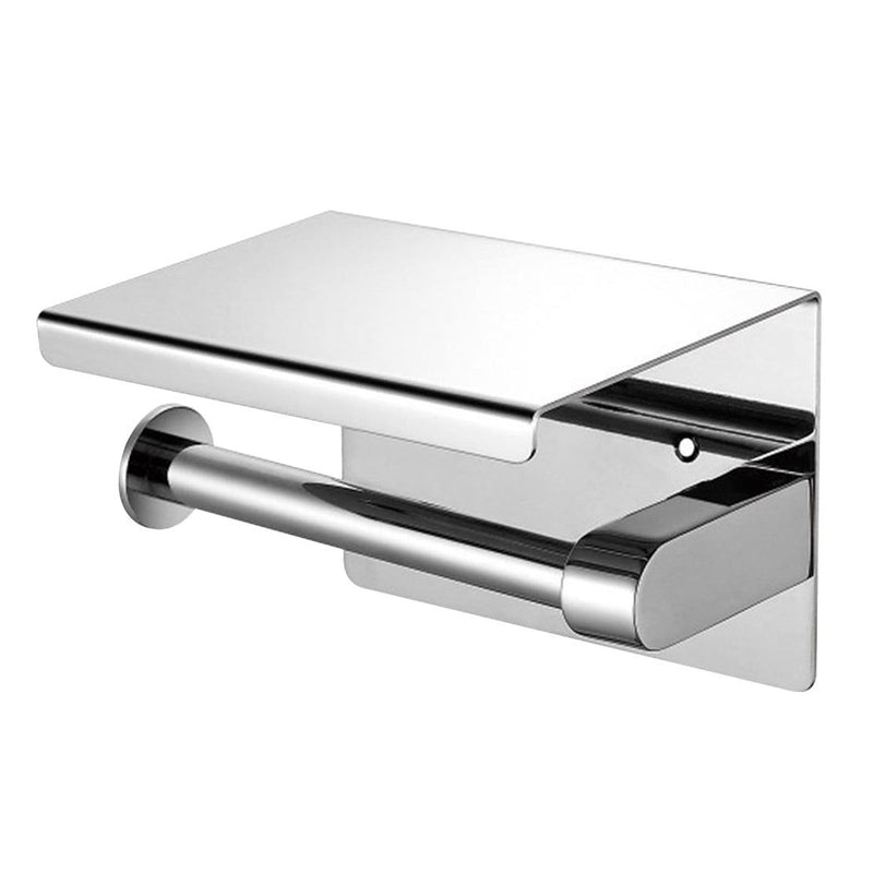 Traderight Group  Toilet Paper Holder Roll Bath Tissue Storage Hook Rack Stainless-Steel Silver