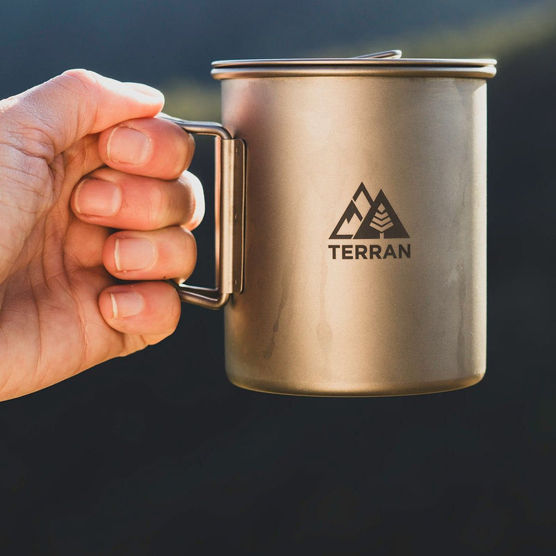 TERRAN Titanium Backpacking Starter Kit (Pot, Mug and Spork)