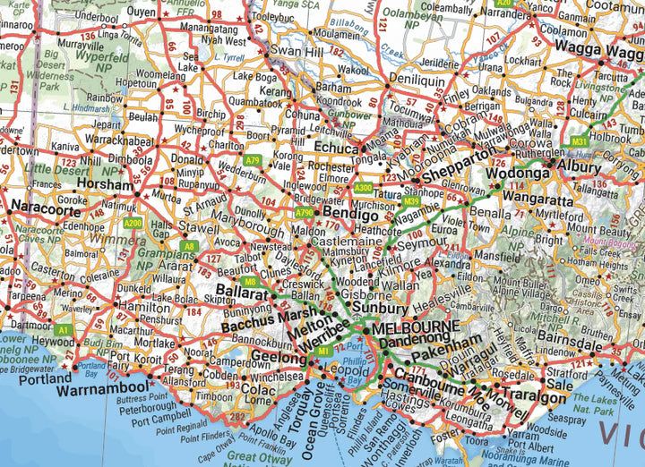 Australia Handy Map - 745x620 - Laminate paper in a tube