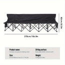 6-Person Folding Bench with Storage Pockets