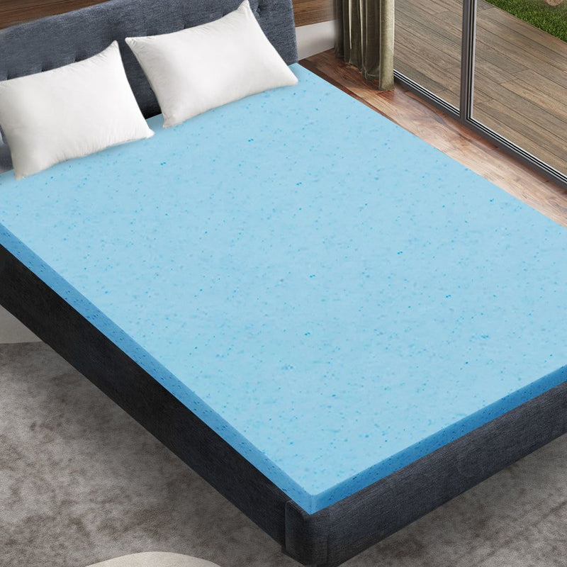 Dreamz 5cm Thickness Cool Gel Memory Foam Mattress Topper Bamboo Fabric King