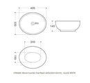White Oval Ceramic Bathroom Basin
