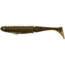 6 Pack of 3.5in Duo Realis BooStar Wake Soft Swimbaits - Green Pumpkin Red Fleck