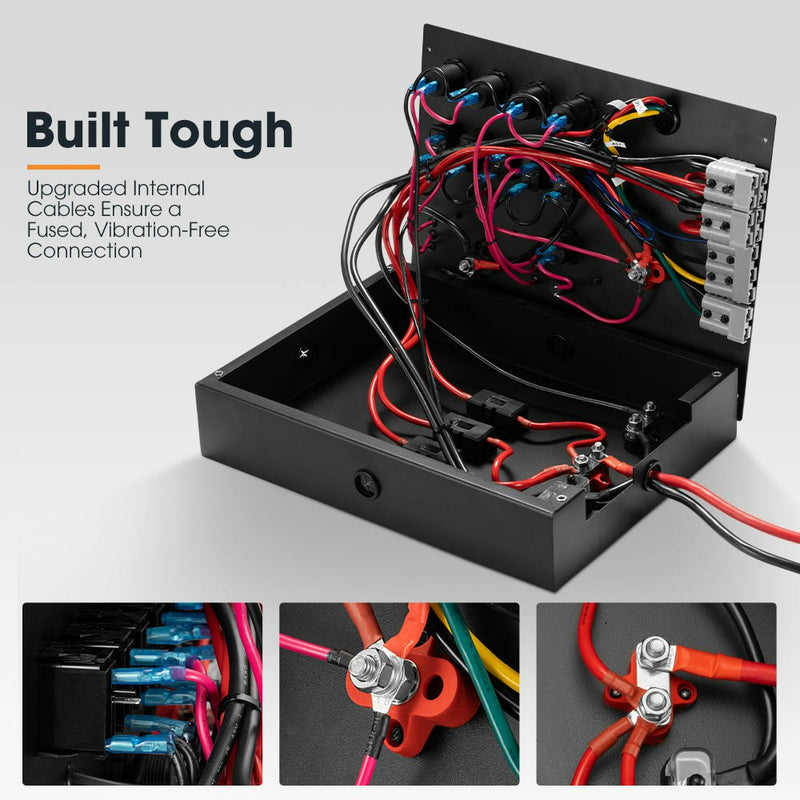 San Hima 12V Control Box&nbsp;25A&nbsp;DCDC&nbsp;Charger with Fuse 4 USB port Boat Car 4WD