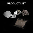 Antarcti Mini Gas Fire Pit Windproof Stainless Steel Heater Silver