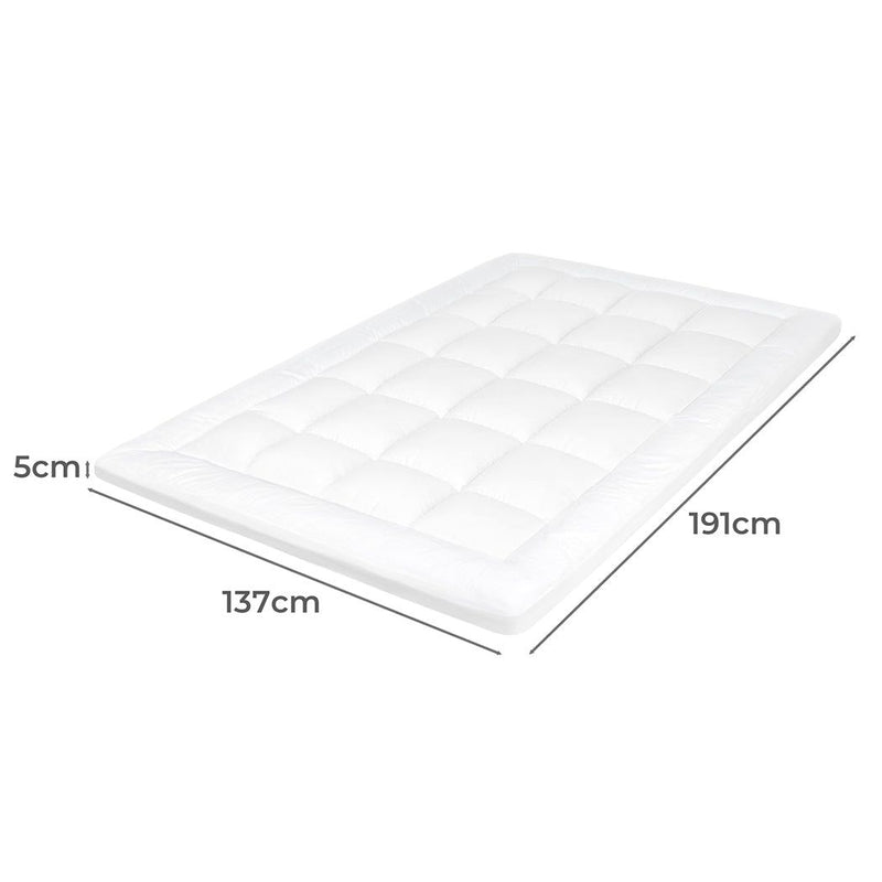 Dreamz Bedding Mattress Topper Pillowtop Cover Protector Machine Washable Double