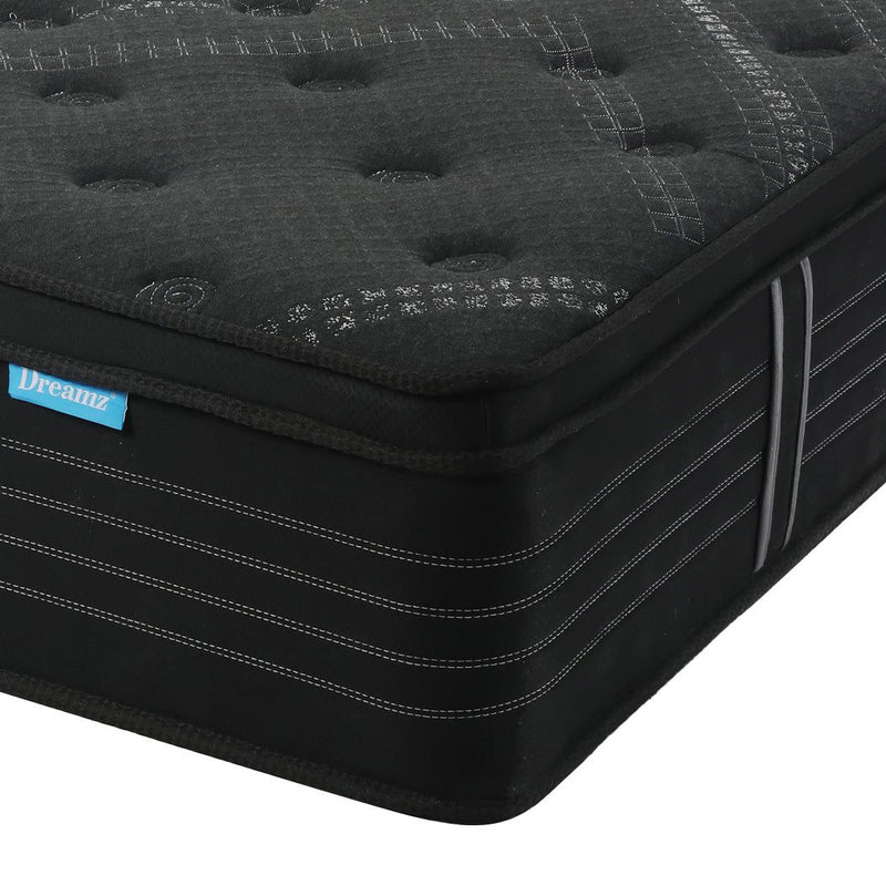 Dreamz Spring Mattress Bed Pocket Egg Crate Foam Medium Firm King Size 34cm