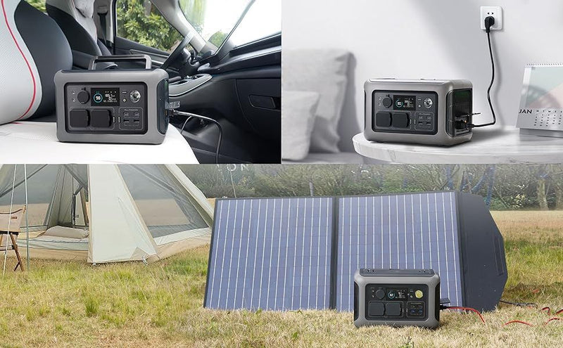 Power Station 600W with 120W Solar Panels