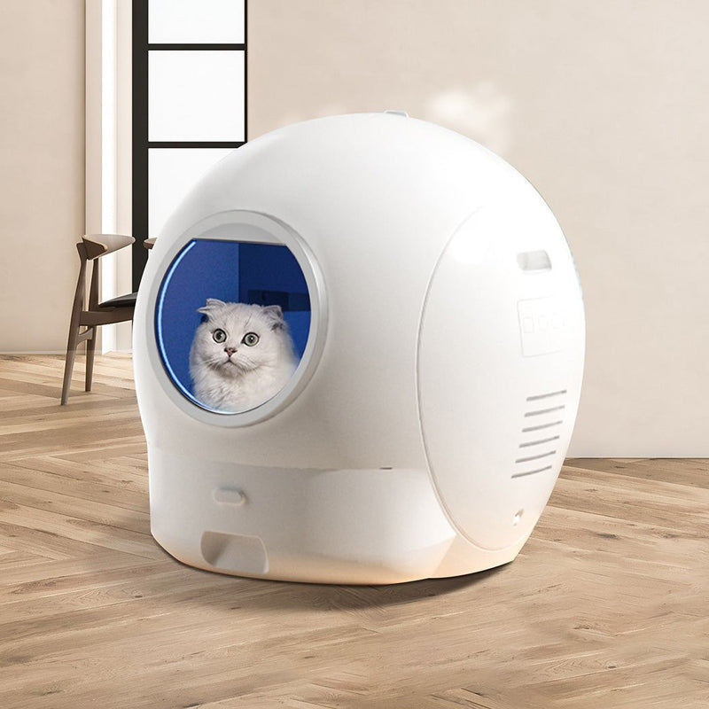 Pawz Self Cleaning Cat Litter Box Large Smart APP Control Enclosed Toilet Safety