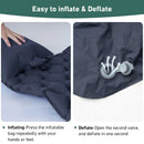 Camping Inflatable Air Mattress with Built-In Pump Blue