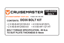 Cruisemaster DO35 V3/V3Plus Mounting Bolt Kit