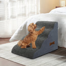Pawz 4 Steps Pet Stairs Dog Ramp High Density Foam Non-Slip Ladder for Bed Sofa
