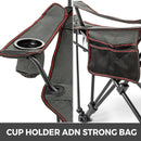Outdoor Folding Camp Chair with Backrest & Footrest