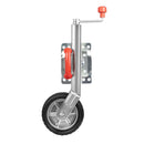 Jockey Wheel 10 inch Swing Up 1000kg Rubber Wheels Bolt On Trailer Caravan Boat