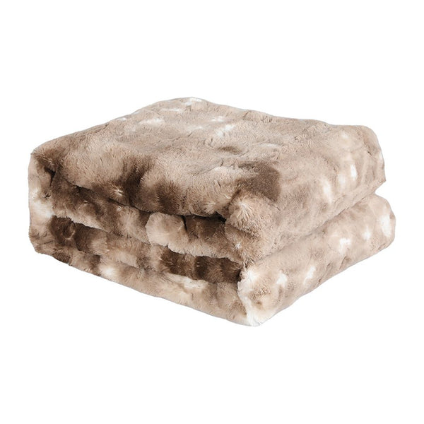 Dreamz Throw Blanket Luxury Tie-dyed Faux Fur 500GSM Bed Sofa Thick152x203cm