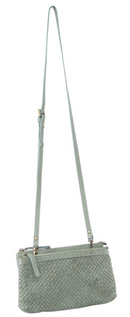 3pc Pierre Cardin Woven Leather Crossbody Bag Set - Mint Green