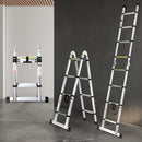 Traderight 3.4m Folding Multi Purpose Ladder 8 Step Extension Ladder Aluminium