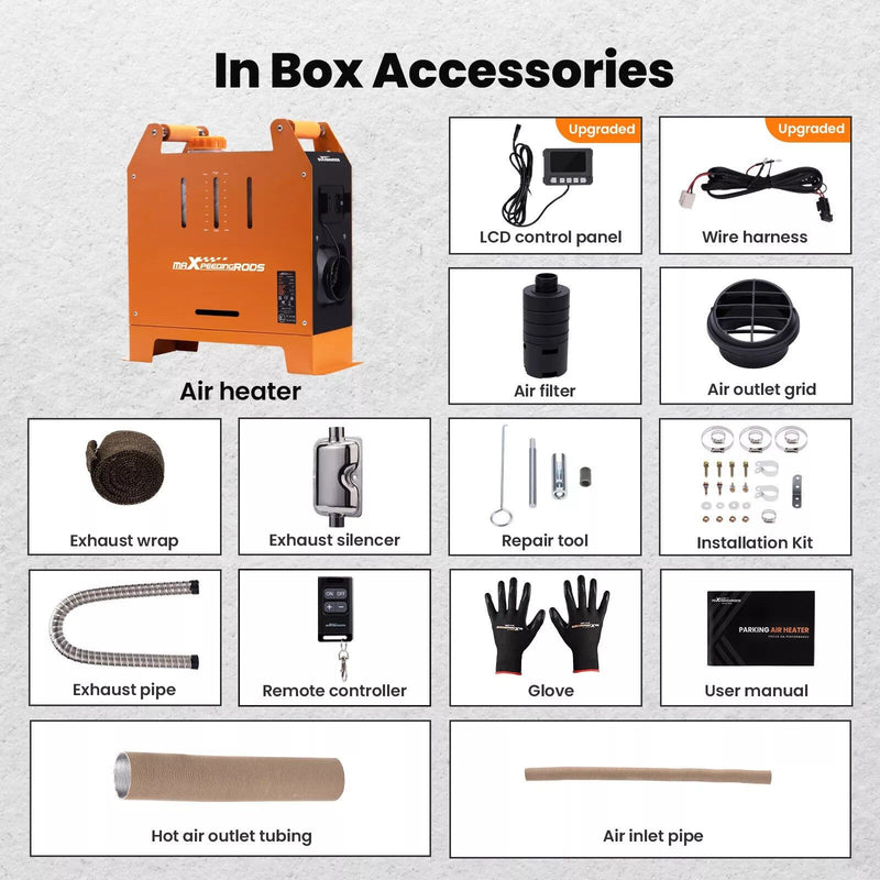 Premium Slimline 5kW Diesel Heater with Bluetooth