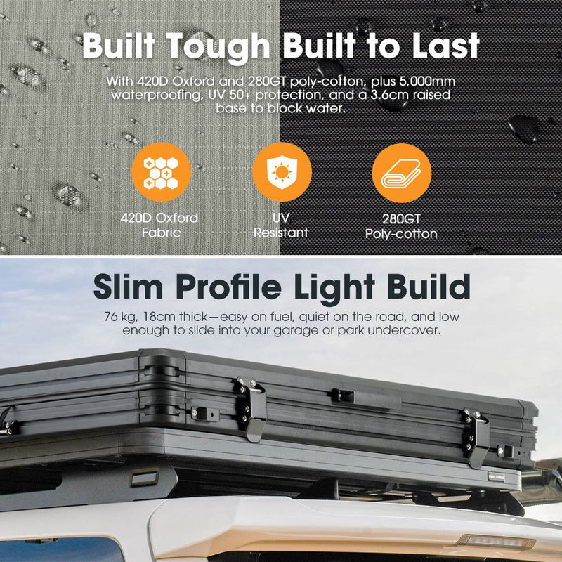 San Hima Gibb Rooftop Tent Hardshell With Ladder Outdoor Waterproof Camping 4X4