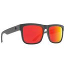 Spy Discord Soft Matte Dark Grey with Red Mirror Polarised Unisex Sunglasses