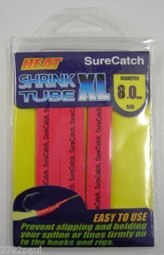 1 Packet of Red SureCatch Fishing Heat Shrink Tube - Wire Cable Sleeve Tubing
