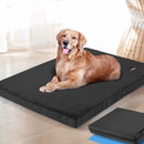 Pawz Pet Bed Foldable Dog Puppy Beds Cushion Pad Pads Soft Plush Black XXL