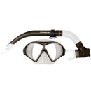 Mirage Tropic Grey Smoke Adult Silitex Snorkel & Mask Set with Tempered Lens