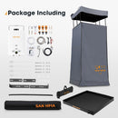 San Hima Camping Shower Tent Grey & Gas Hot Water Heater White &Shower Tent Base
