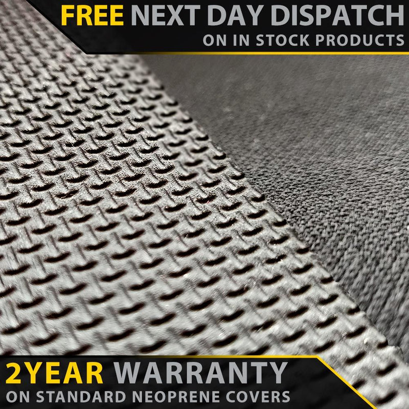 Razorback 4x4 GP4 Standard Neoprene Rear Row Seat Covers suitable for a Toyota Landcruiser 76 Series Post Facelift (GDJL76R)