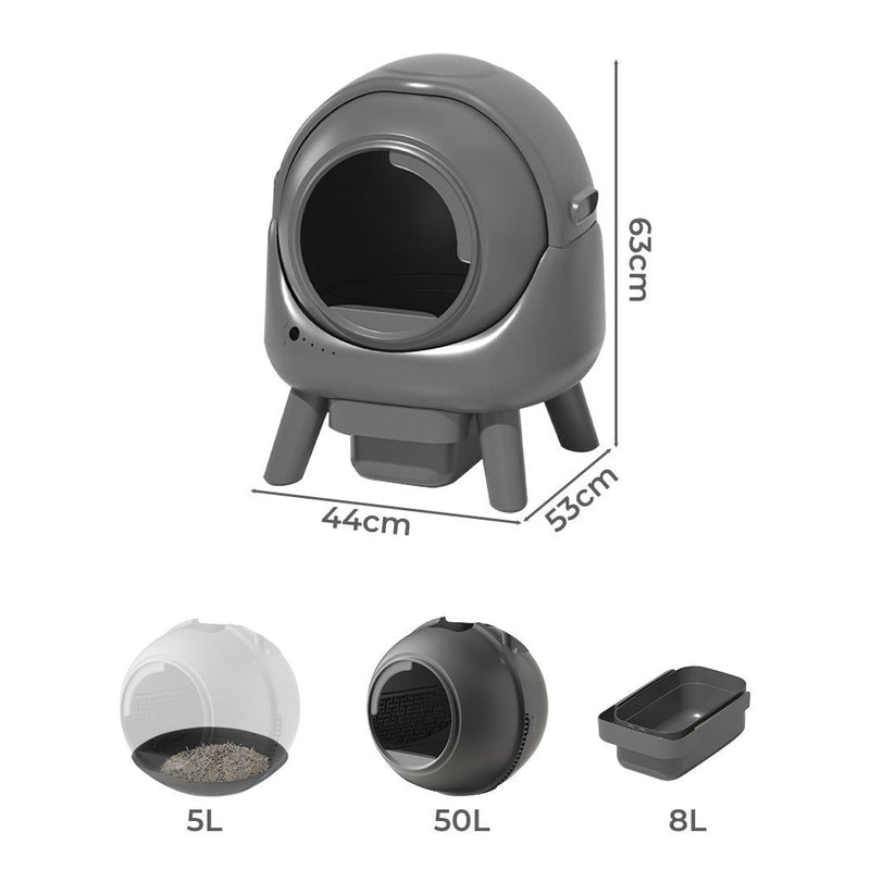 Pawz Automatic Smart Self Cleaning Cat Litter Box App Control Large Odor-Removal
