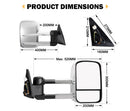 SAN HIMA Pair Extendable Towing Mirrors Gen1 Fit Toyota Landcruiser 100 Series 1998-2007