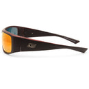 Dirty Dog Sharky Satin Black/Red Fusion Mirro Polarised Men's Sports Sunglasses