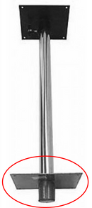 Recessed Base Plate T/S Island Table Leg (45mm ID)