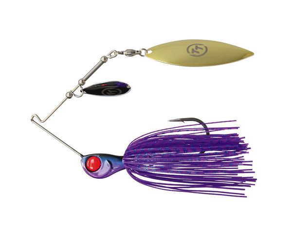 TT Lures 3/8oz Tornado+ Tandem Blade Spinnerbait Lure - PURPLE DEMON