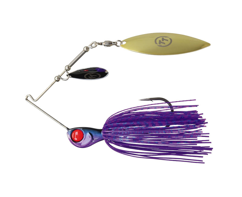TT Lures 3/8oz Tornado+ Tandem Blade Spinnerbait Lure - PURPLE DEMON