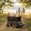 Lambu Folding Wagon Cart 400L Double Decker Camping Shopping Trolley Wheels