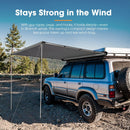 San Hima Car Side Awning Pull-out Telescoping Poles Waterproof Car