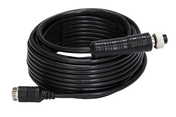 SafetyDave 45° AHD Round Camera (Black) With 15m Heavy Duty 3 in 1 Camera Cable