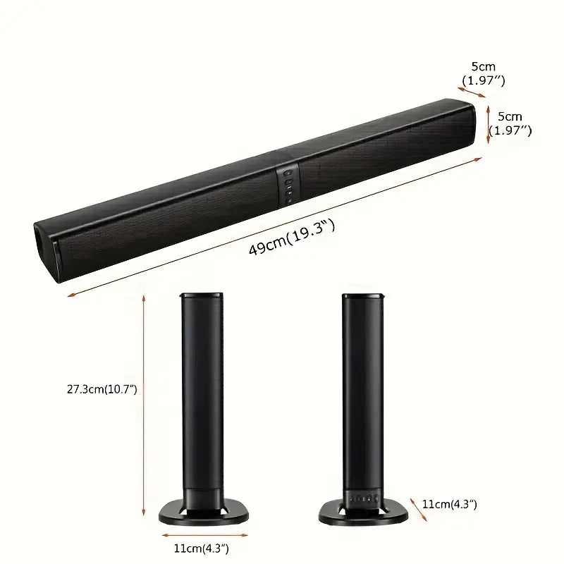 20W 3D Home Theater Stereo Surround Wireless Speaker - Black