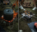 Folding Portable Barbecue Grill Camping Silver