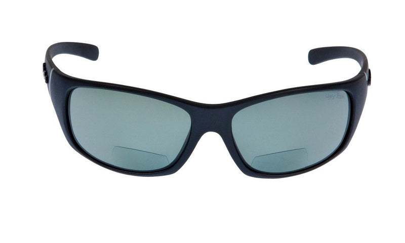 Ugly Fish Eclipse +1.50 Bifocal PN3411 TR-90 Black Frame/Smoke Lens Sunglasses