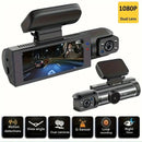 1080P Dual Camera Dash Cam for Cars with 32GB Memory Card