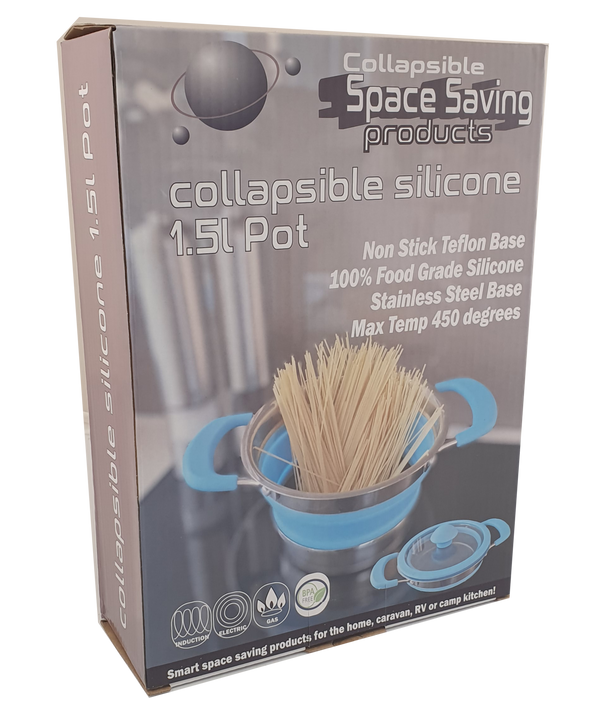 Non Stick 1.5L Collapsible Silicone Pot Small