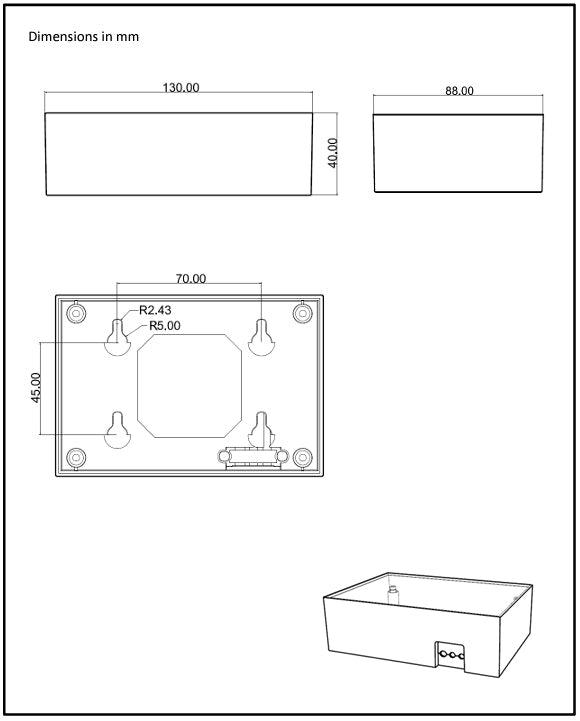 Victron Wall mount enclosure for BMV or MPPT Control