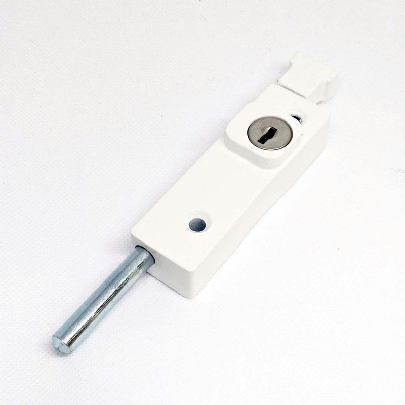 Patio Door Bolt White (Fitting &Key Included)