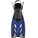 Mirage Gold Series Crystal Adult Dive Fins with Adjustable Heel Strap Blue
